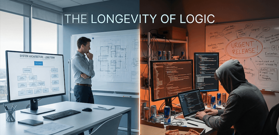 The longevity of logic: Why thinking outlasts coding at scale